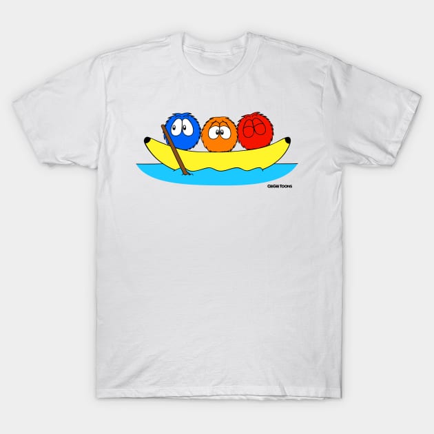 Summer Fluffin' - Banana Boat T-Shirt by CeeGeeToons